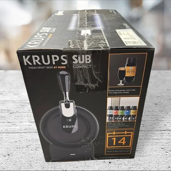 Krups The SUB Compact Draught Beer Dispenser Keg Man Cave Pub Machine Black - Picture 7 of 7